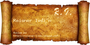 Reisner Iván névjegykártya